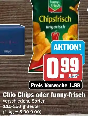 Hit Chio Chips oder funny-frisch 110-150 g Beutel Angebot