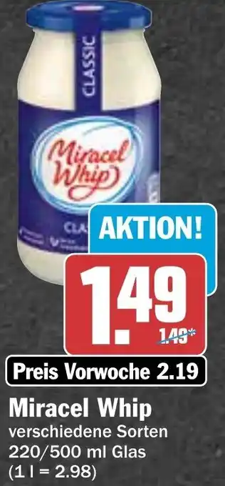 Hit Miracel Whip 220/500 ml Glas Angebot