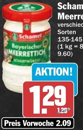 Hit Schamel Meerrettich 135-145 g Glas Angebot