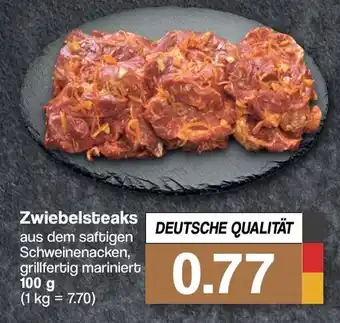 Famila Nord West Zwiebelsteaks aus dem saftigen Schweinenacken, grillfertig mariniert 100 g Angebot