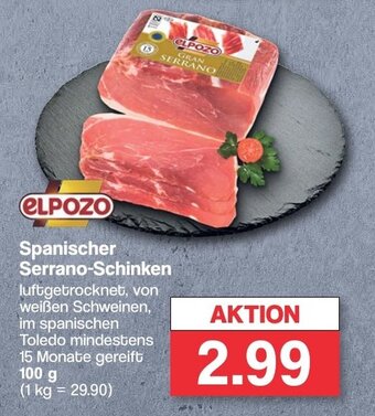 Famila Nord West Elpozo Spanischer Serrano-Schinken Angebot