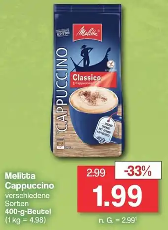 Famila Nord West Melitta Cappuccino 400g Angebot