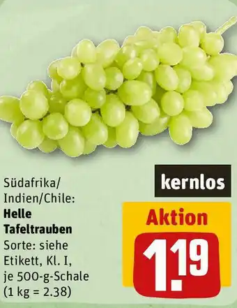 REWE Helle Tafeltrauben 500g schale Angebot