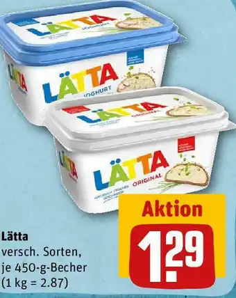 REWE Lätta 450g Becher Angebot