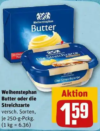 REWE Weihenstephan Butter oder die Streichzarte 250g Angebot