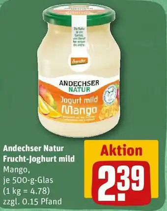 REWE Andechser Natur Frucht-Joghurt mild 500g Angebot