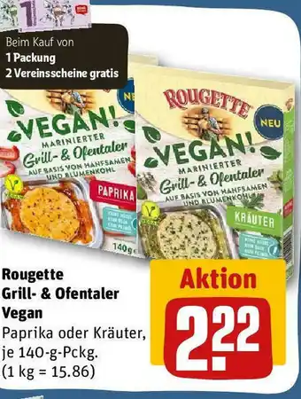 REWE Rougette Grill & Ofentaler Vegan 140g Angebot