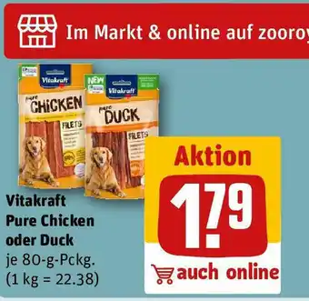 REWE Vitakraft Pure Chicken oder Duck 80g Angebot