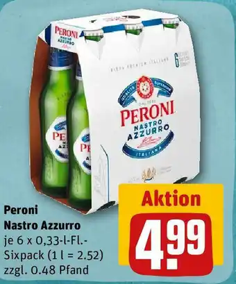 REWE Peroni Nastro Azzurro 6x0,33l Angebot