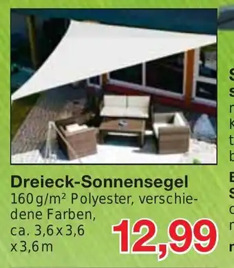 Jawoll Dreieck-Sonnensegel 3,6x3,6x3,6cm Angebot