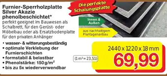 Jawoll Furnier-Sperrholzplatte Silver Akazie phenolbeschichtet Angebot