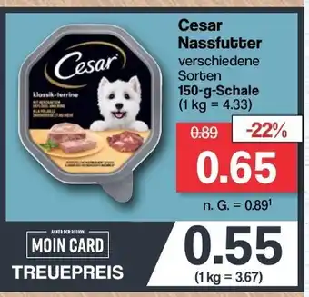 Famila Nord West Cesar Nassfutter 150g Angebot