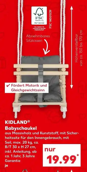 Kaufland KIDLANDⓇ Babyschaukel Angebot