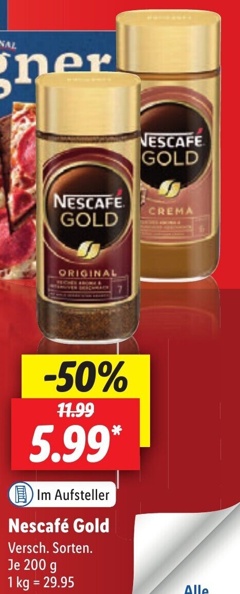 Lidl Nescafé Gold 200 g Angebot