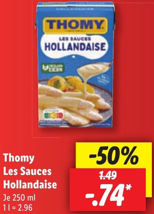 Thomy Les Sauces Hollandaise 250 ml Angebot bei Lidl