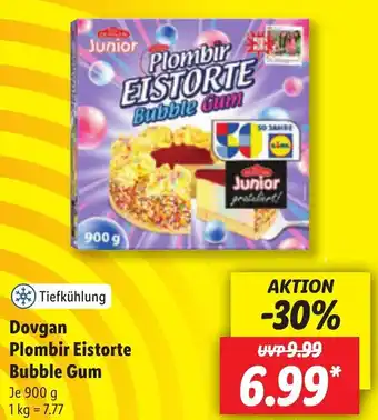 Lidl Dovgan Plombir Eistorte Bubble Gum 900 g Angebot