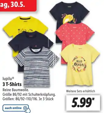 Lidl lupiluⓇ 3 T-Shirts Angebot