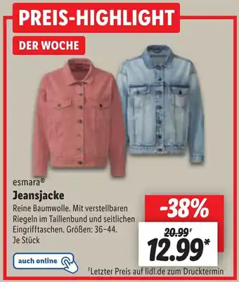 Lidl esmara Jeansjacke Angebot