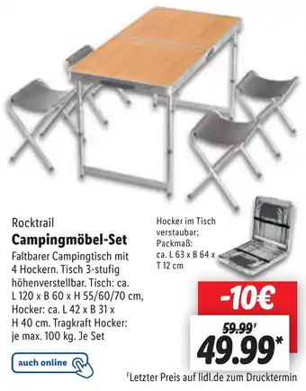 Lidl Rocktrail Campingmöbel-Set Angebot