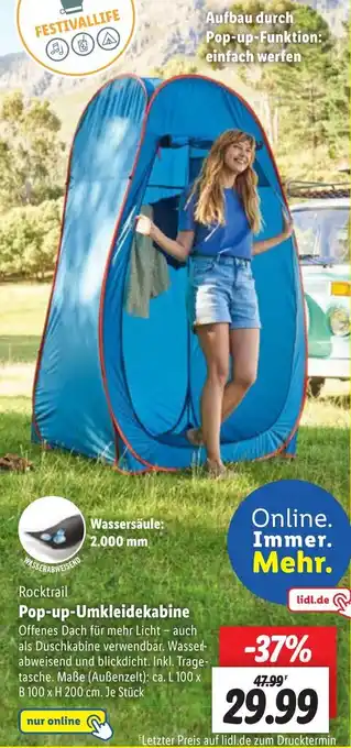 Lidl Rocktrail Pop-up-Umkleidekabine Angebot