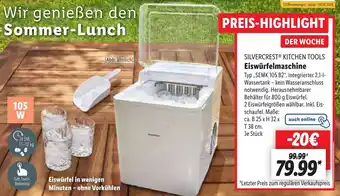 Lidl SILVERCRESTⓇ KITCHEN TOOLS Eiswürfelmaschine SEMK 105 B2 Angebot