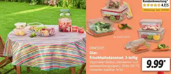 Lidl ERNESTOⓇ Glas- Frischhaltedosenset, 3-teilig Angebot