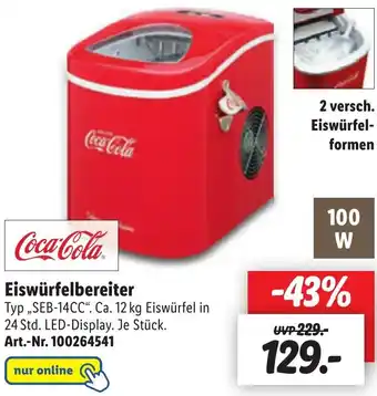 Lidl Coca-Cola Eiswürfelbereiter ,SEB-14CC" Angebot