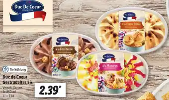 Lidl Duc de Coeur Gestrudeltes Eis 850 ml Angebot