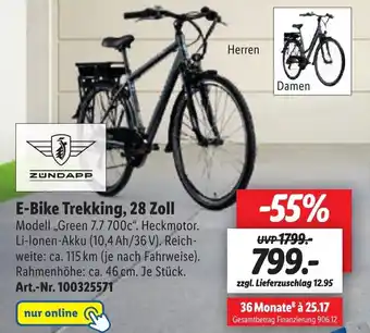 Lidl ZUNDAPP E-Bike Trekking, 28 Zoll Angebot