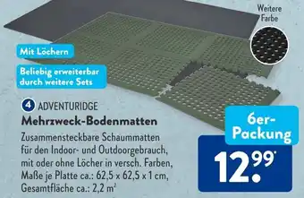 Aldi Süd ADVENTURIDGE Mehrzweck-Bodenmatten 6er-Packung Angebot