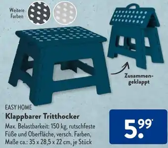 Aldi Süd EASY HOME Klappbarer Tritthocker Angebot