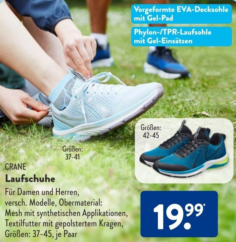 Aldi Süd CRANE Laufschuhe Angebot