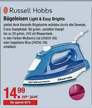 V Markt Russel Hobbs Bügeleisen Light & Easy Brights Angebot