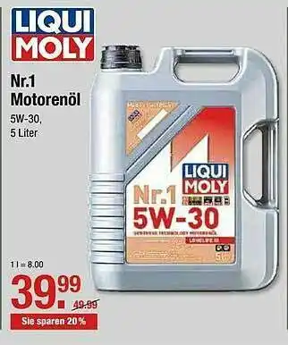 V Markt Liqui Moly Nr.1 Motorenöl Angebot