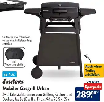 Aldi Süd Enders Mobiler Gasgrill Urban Angebot