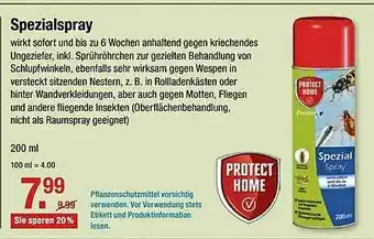 V Markt Spezialspray Protect Home Angebot