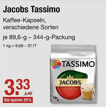 V Markt Jacobs Tassimo Angebot