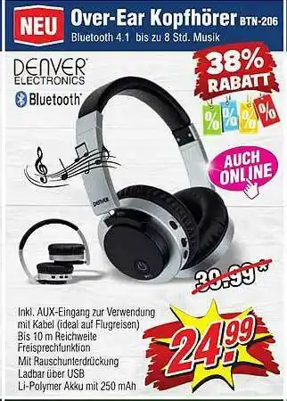 Wiglo Wunderland Denver Over-ear Kopfhörer Angebot