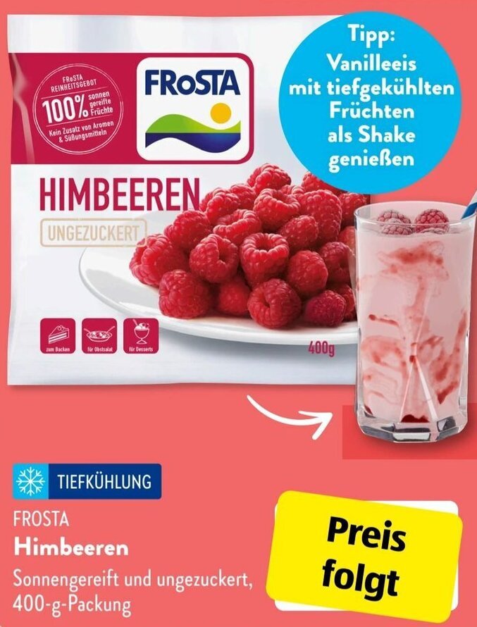 Aldi Süd FROSTA Himbeeren 400-g-Packung Angebot