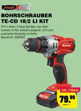 Leitermann Baumarkt Power Xchange Bohrschrauber Te-cd 18.2 Li Kit Angebot