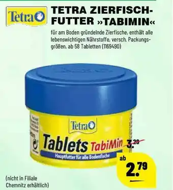 Leitermann Baumarkt Tetra Zierfischfutter Tabimin Angebot