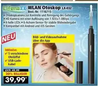 Norma24 Lifenaxx Wlan Otoskop Lx-032 Angebot