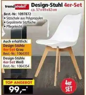 Norma24 Trendstabil Design-stuhl 4er-set Angebot