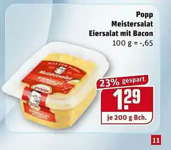 REWE Popp Meistersalat Eiersalat Mit Bacon Angebot