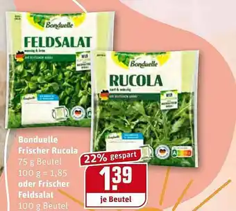 REWE Bonduelle Frischer Rucola Oder Frischer Feldsalat Angebot