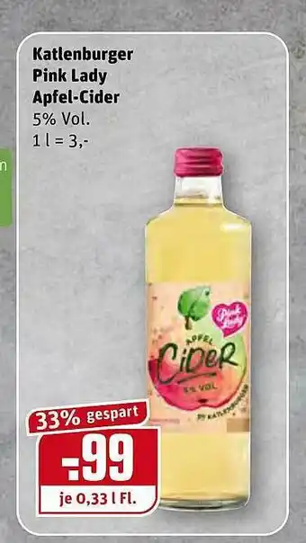 REWE Katlenburger Pink Lady Apfel-cider Angebot