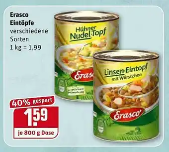 REWE Erasco Eintöpfe Angebot