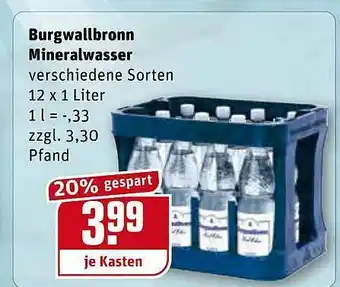 REWE Burgwallbronn Mineralwasser Angebot