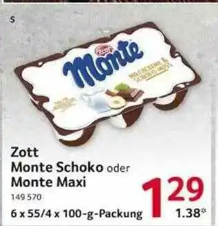 Selgros Zott Monte Schoko Oder Monte Maxi Angebot