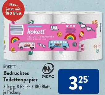 Aldi Süd KOKETT Bedrucktes Toilettenpapier 3-lagig Angebot
